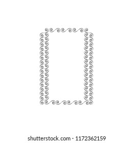 Frame of wavy line. Fashion graphic background. Modern stylish abstract texture. Monochrome template for prints, textiles, wrapping, wallpaper, photo, etc. Design element. Vector illustration