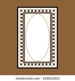 Frame of wavy line. Fashion graphic background. Modern stylish abstract texture. Colorful template for prints, textiles, wrapping, wallpaper, photo, blank, etc. Design element. Vector illustration