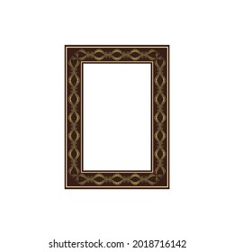 Frame with wavy line. Fashion graphic photograph design. Modern stylish texture. Monochrome abstract template for prints, blank, banner, photo, border, etc. Design element. Vector illustration