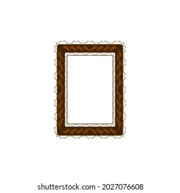 Frame with wavy line. Fashion graphic photograph design. Modern stylish texture. Colorful abstract template for prints, blank, banner, photo, border, etc. Design element. Vector illustration
