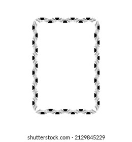 Frame with wavy line. Fashion graphic background. Modern stylish abstract texture. Monochrome template for prints, textiles, wrapping, wallpaper, photo, etc. Design element. illustration