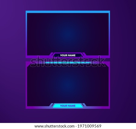 Frame Web Camera for streaming Gaming broadcast. Screen background