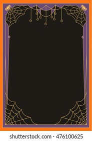 Frame from web spiders for Halloween