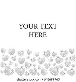 A frame of white hearts