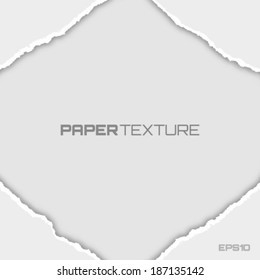 Frame of white lacerated papers, vector illustration