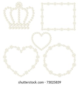 frame of white pearl