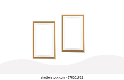 Frame with white walls vector