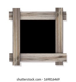 Frame of wooden boards . Vector