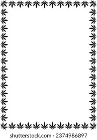 Frame Work Create from Cannabis auch bekannt als Marijuana Leaf Silhouette, kann für Dekoration, Ornate, Hintergrund, Rahmen, Raum für Text von Bild oder Grafikdesign. Vektorgrafik