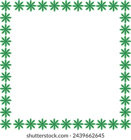 Frame Work Create from Cannabis also known as Marijuana Leaf Silhouette, can use for Decoration, Ornate, Background, Frame, Space for Text of Image, or Graphic Design. Vector Illustration
