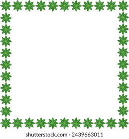 Frame Work Create from Cannabis also known as Marijuana Leaf Silhouette, can use for Decoration, Ornate, Background, Frame, Space for Text of Image, or Graphic Design. Vector Illustration