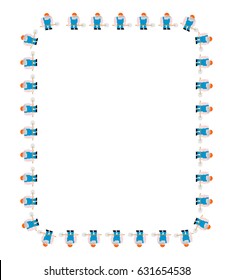 frame of workers. Background for Labor Day. Holiday workers
