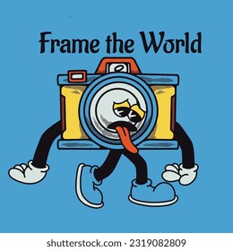 Frame the World With Camera Groovy Character Design