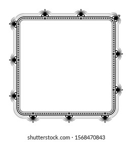 frame for writing or calligraphy. frame with simple motifs. delimiter banner with isolated white background.