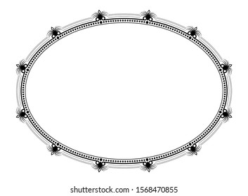 frame for writing or calligraphy. frame with simple motifs. delimiter banner with isolated white background.