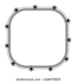 frame for writing or calligraphy. frame with simple motifs. delimiter banner with isolated white background.