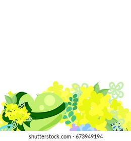 The frame of yellow flower objects