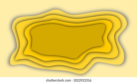 Frame yellow paper cut background