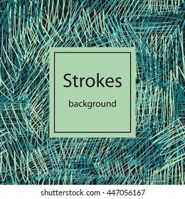Frame for your design on a background of green painted hand strokes.