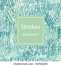 Frame for your design on a background of green painted hand strokes.