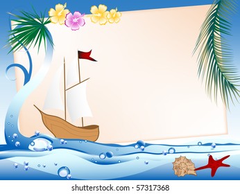 Frame for your text against the seascape