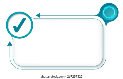 Frame for your text with arrows and check box