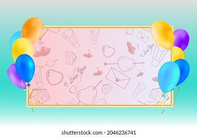 Frame for your text and congratulations. For vector illustrations.