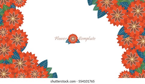 Frame for your text with flower. Can be used for wallpaper, pattern fills, textile, web page background, surface textures, Image for advertising booklets, banners, flyers.
