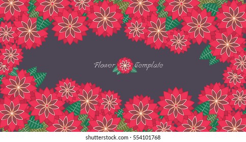 Frame for your text with flower. Can be used for wallpaper, pattern fills, textile, web page background, surface textures, Image for advertising booklets, banners, flyers.
