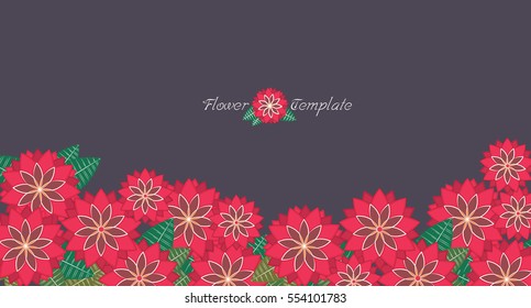 Frame for your text with flower. Can be used for wallpaper, pattern fills, textile, web page background, surface textures, Image for advertising booklets, banners, flyers.
