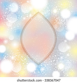 Frame for your text on the background with light effect. Vector.
