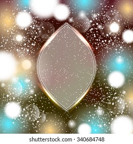 Frame for your text on the background with light effect. Vector.