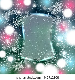 Frame for your text on the background with light effect. Vector illustration.