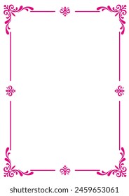 Frame for your text, photos or invitations, Elegant blank Frame for certificate, diploma, voucher, invitation, congratulation. border frame deco vector art