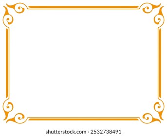 frame for your text, photos or invitations, Elegant blank Frame for certificate, diploma, voucher, invitation, congratulation. Decorative border