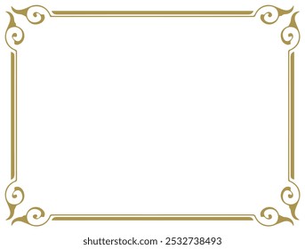 frame for your text, photos or invitations, Elegant blank Frame for certificate, diploma, voucher, invitation, congratulation. Decorative border