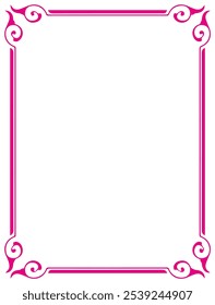 Frame for your text, photos or invitations, Elegant blank Frame for certificate, diploma, voucher, invitation, congratulation. Decorative border frame 