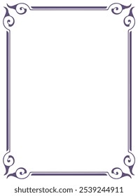 Frame for your text, photos or invitations, Elegant blank Frame for certificate, diploma, voucher, invitation, congratulation. Decorative border frame 