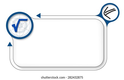 Frame for your text with radix symbol and arrow