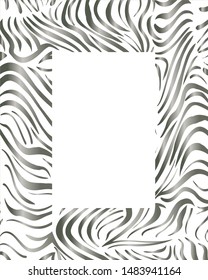 Frame Zebra Stripes. Background.  Vector.