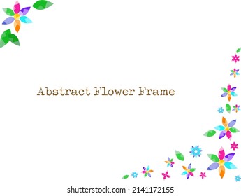 Framed background with many scattered abstract floral patterns