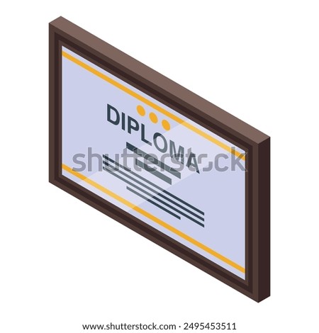 Framed diploma is hanging on the wall, representing the culmination of years of hard work and dedication, symbolizing academic achievement