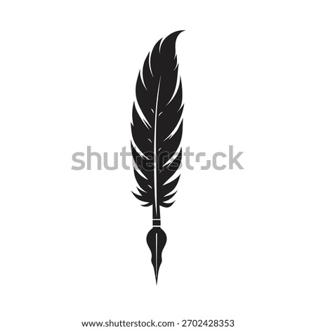 Framed Feather Pen Emblem Representing Timeless Literary Craft and Elegant Expression