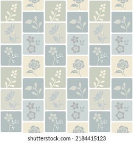 framed flower pastel textile pattern