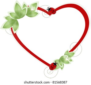 Framed in the form of heart