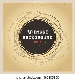 Framed grunge background with space for text. Vector.