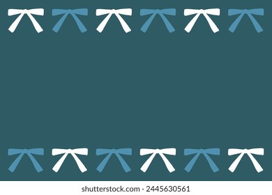 Gerahmte Illustration von einfachen blauen und weißen Bändern auf marineblauem Hintergrund