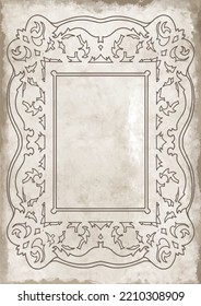 Framed Journal Paper - Digital Instant Download. Altes Vintage-Papier mit glänzendem Zentrum und farbiger Vignette
