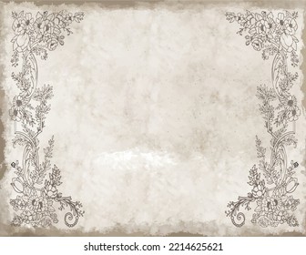 Framed Journal Paper - Digital Instant Download. Old vintage paper with glowing center and grunge vignette