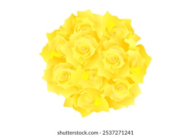 Framed material made of beautiful yellow roses illustration